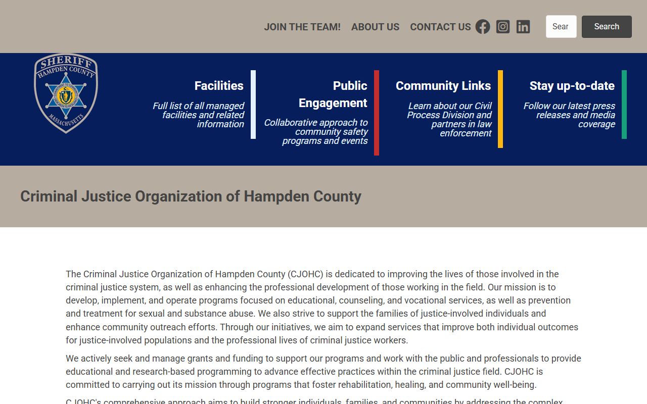 Criminal Justice Organization of Hampden County reentry programs